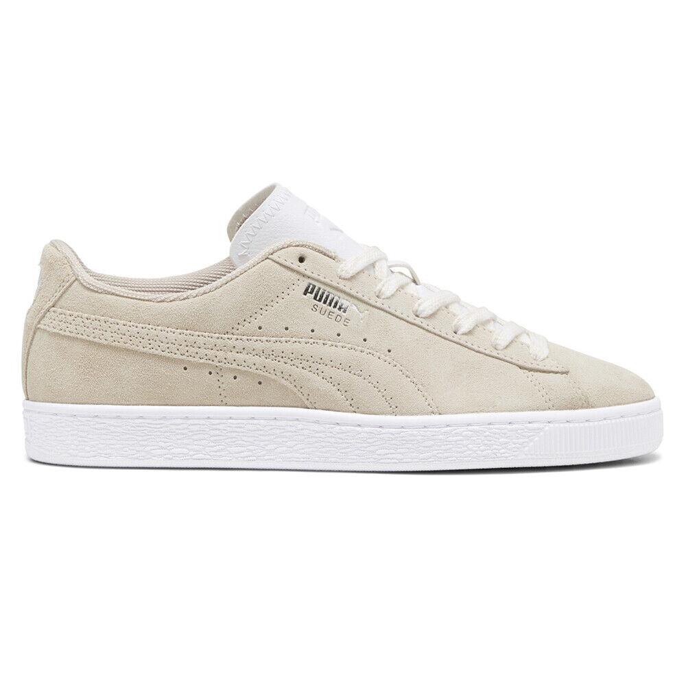 Puma Suede Premium Lace Up Mens White Sneakers Casual Shoes 39842402