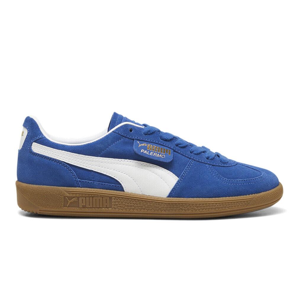 Puma Palermo Lace Up Mens Blue Sneakers Casual Shoes 39646307 - Blue