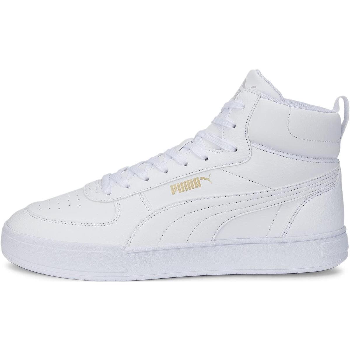 Men`s Puma Caven Mid White/gold/gray Violet 385843 01 - White/Gold/Gray Violet