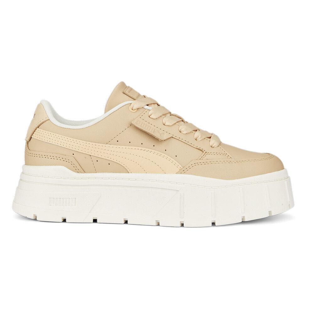 Puma Mayze Stack Soft Platform Womens Beige Sneakers Casual Shoes 39108302 - Beige