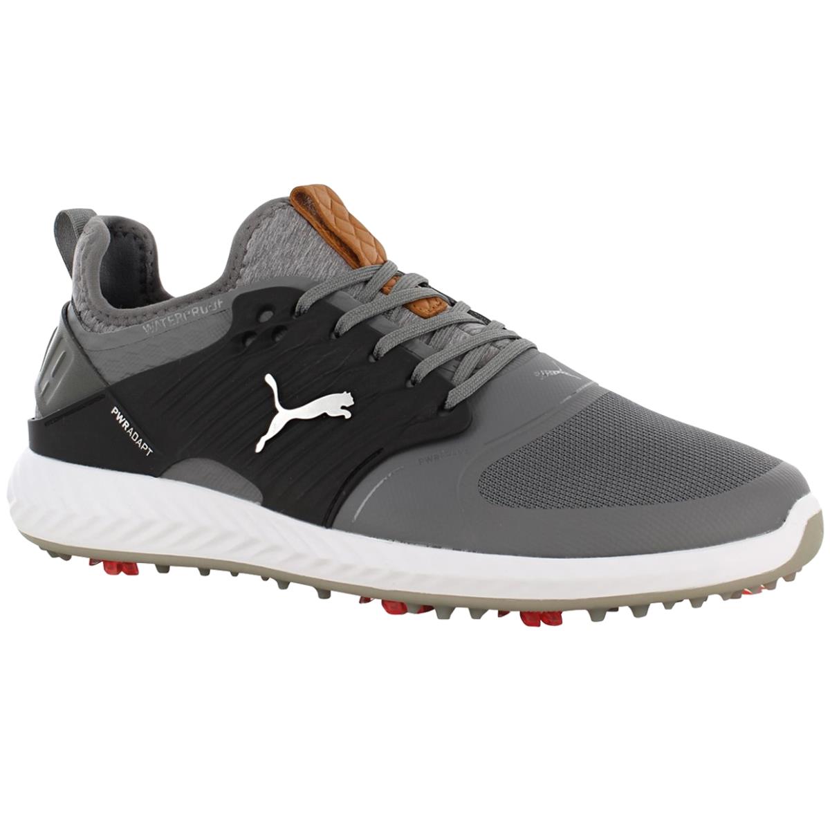 Puma Golf Men`s Ignite Pwradapt Caged Golf Shoe - Gray/Black