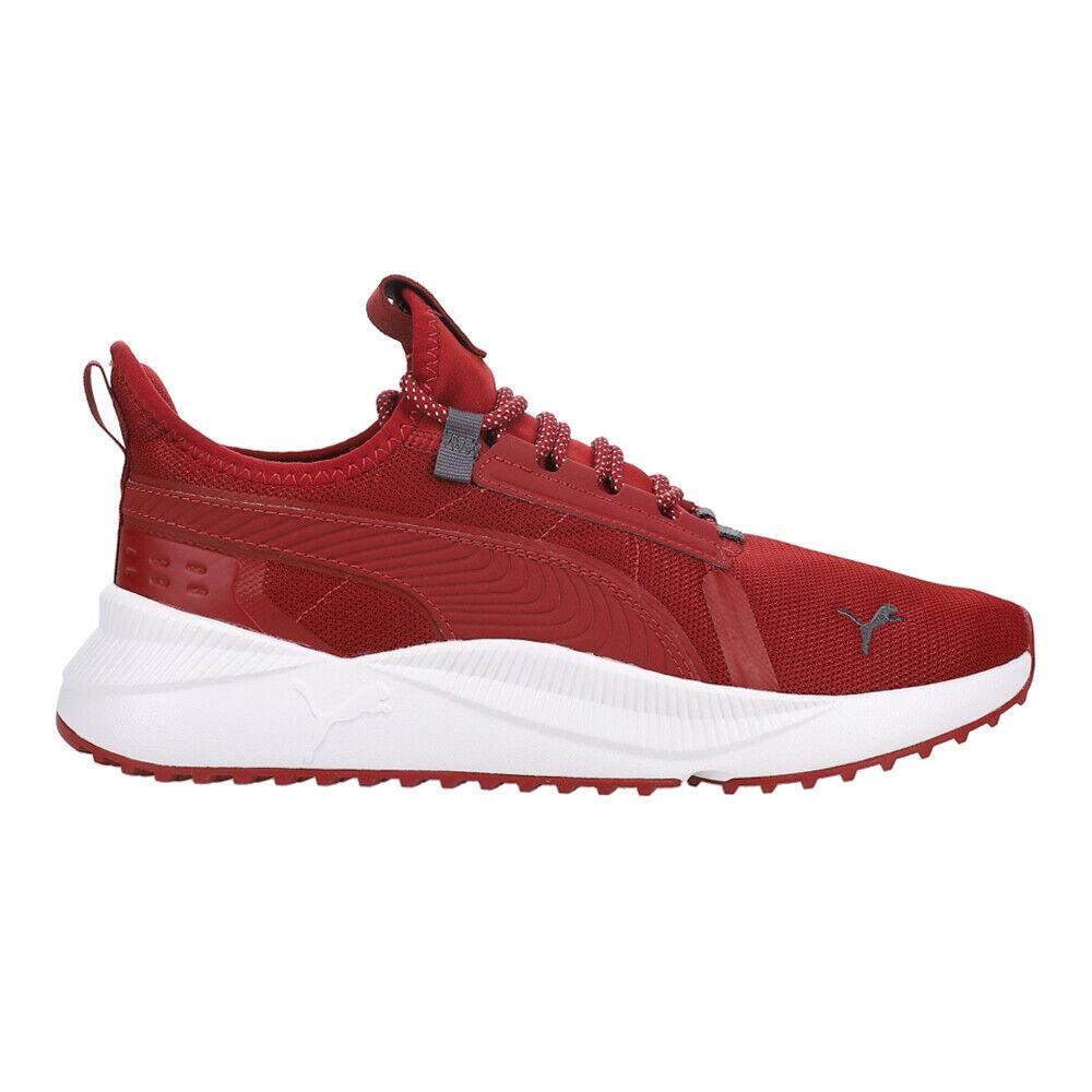 Puma Pacer Future Street Speckle Lace Up Mens Red Sneakers Casual Shoes 4007630 - Red