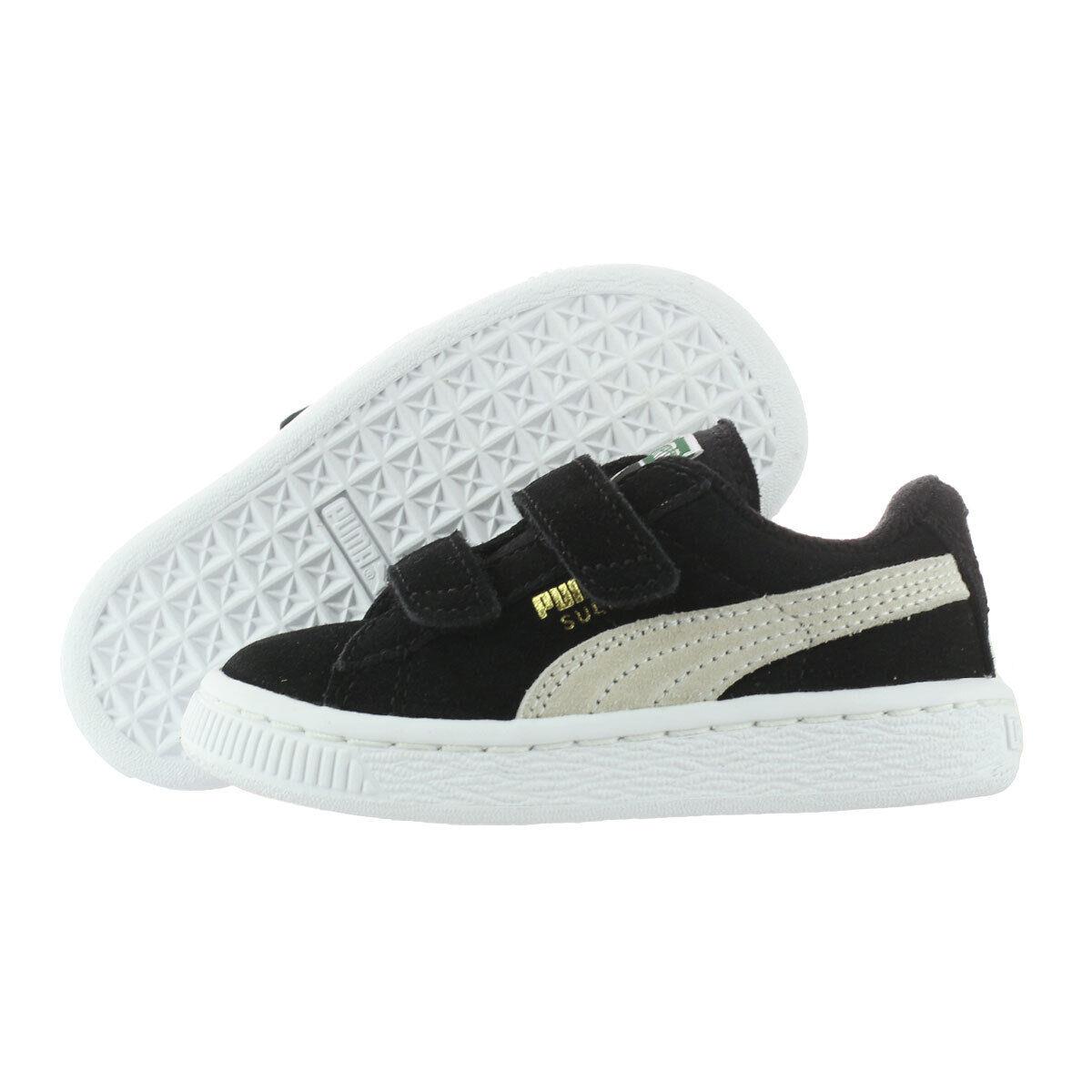 Puma Suede 2 Strap Infant/toddler Shoes Size 6 Color: Black