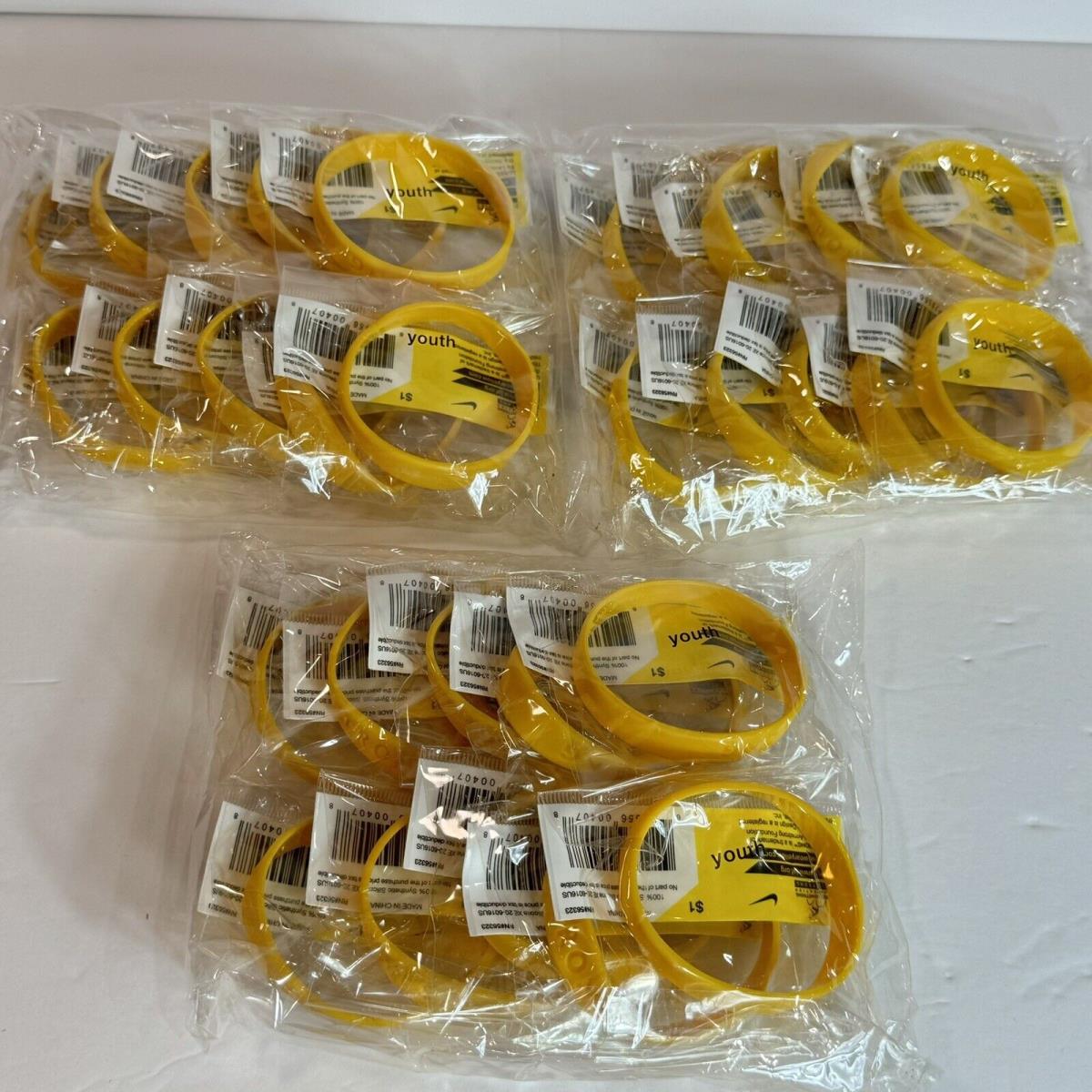 Lot of 30 Youth Livestrong Cancer Awareness Silicone Wristband Nike Bracelets