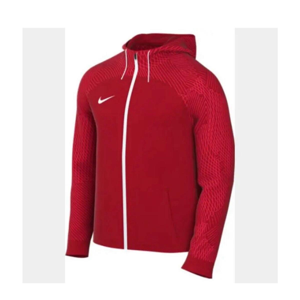 Nike Slim Dri-fit Strike 23 Hooded Soccer Track Jacket Red DR2571-658 Men Size M