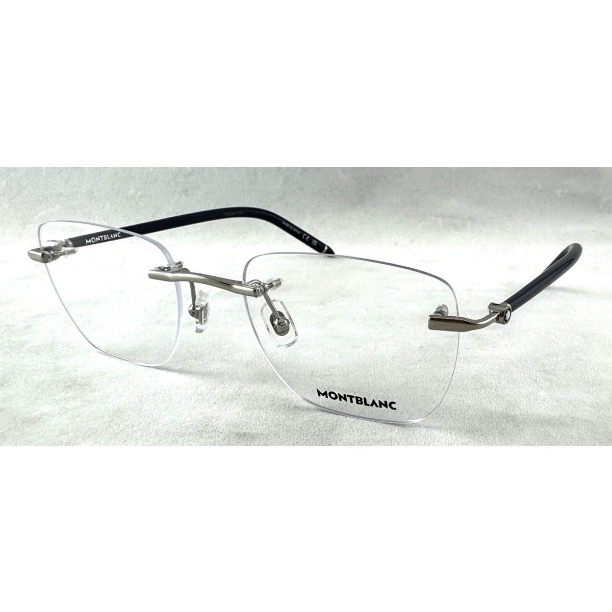 Montblanc MB0274O 003 Rimless Silver/blue Frame Eyeglasses 53-21-145