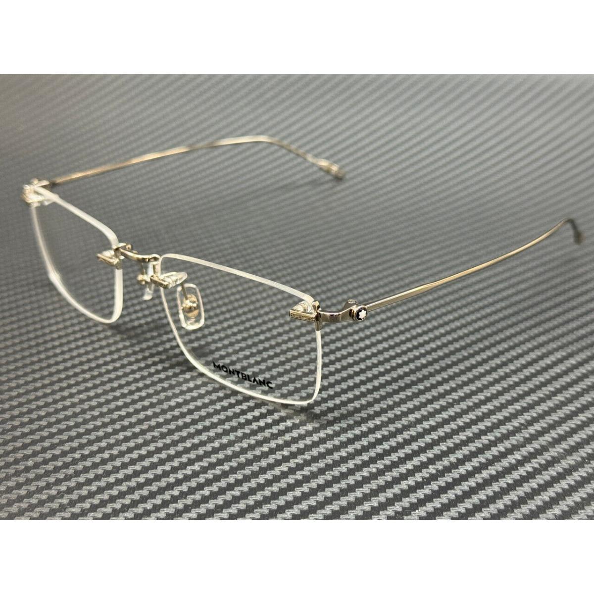 Montblanc Mont Blanc MB0241O 001 Silver Men`s 54 mm Medium Eyeglasses