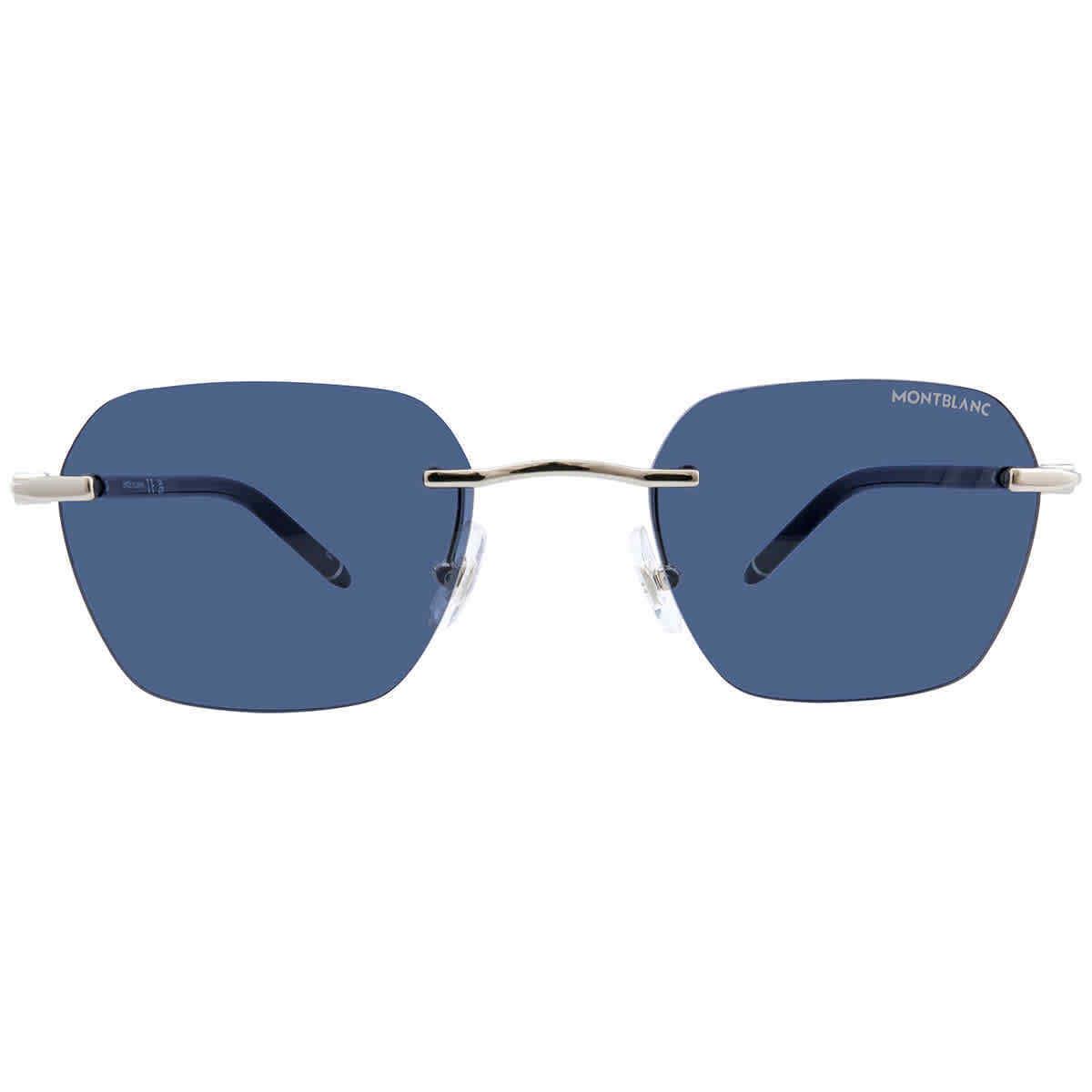 Montblanc Blue Geometric Men`s Sunglasses MB0270S 003 51 MB0270S 003 51