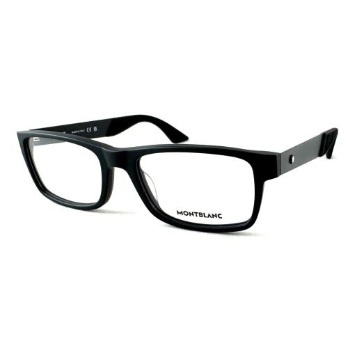 Montblanc MB0301O MB 0301O 001 Matt Black Frame Eyeglasses 54-18-145