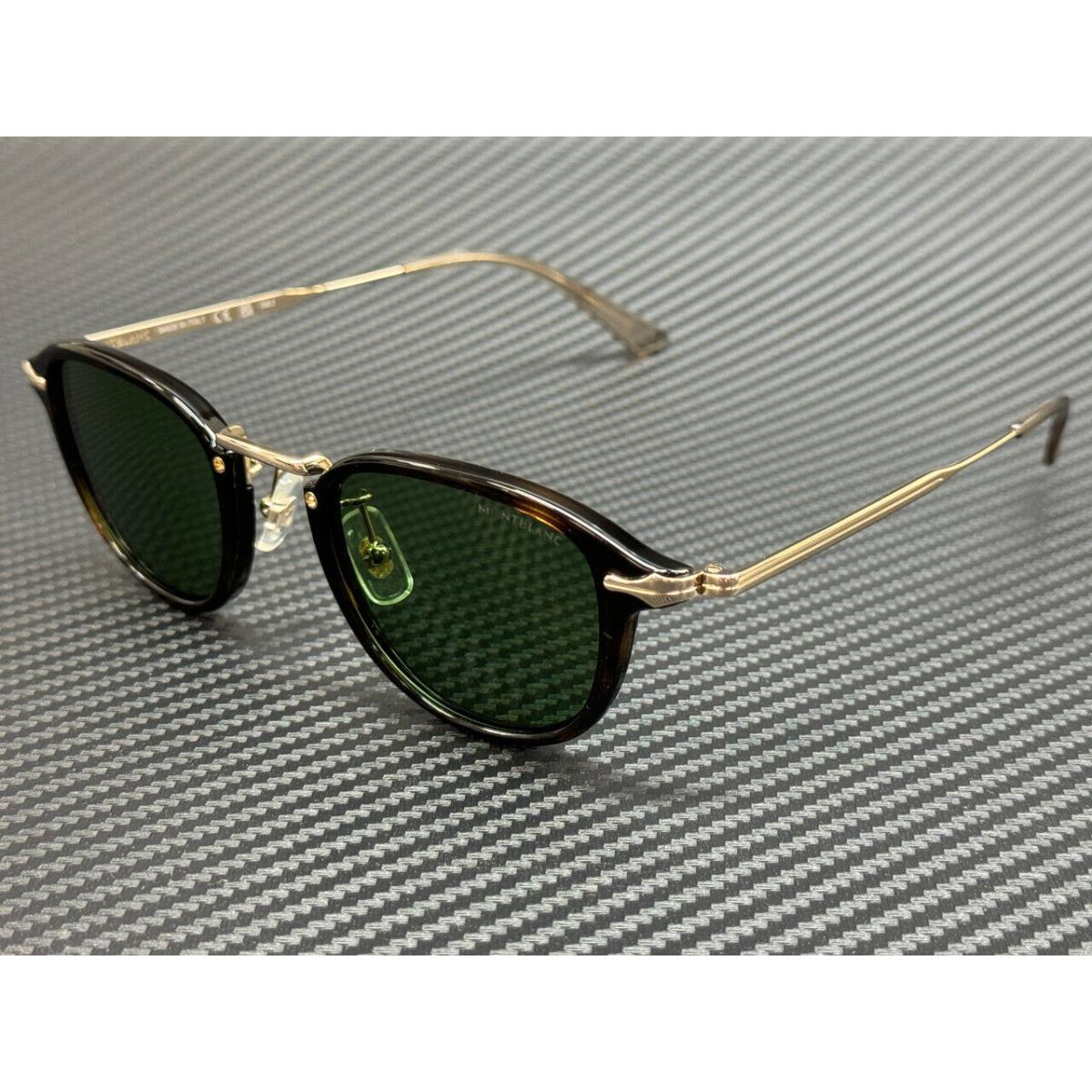 Montblanc Mont Blanc MB0336S 002 Havana Green Men`s 48 mm Sunglasses