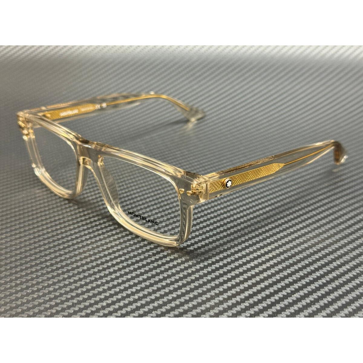 Montblanc Mont Blanc MB0289O 008 Beige Transparent Men`s Large 55 mm Eyeglasses