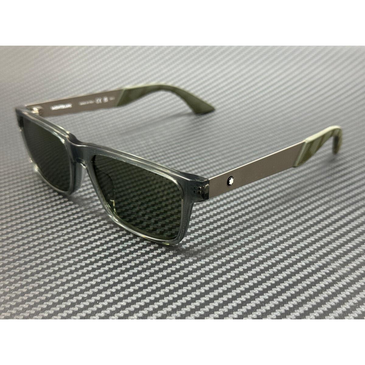 Montblanc Mont Blanc MB0299S 003 Grey Green Men`s Medium 54 mm Sunglasses