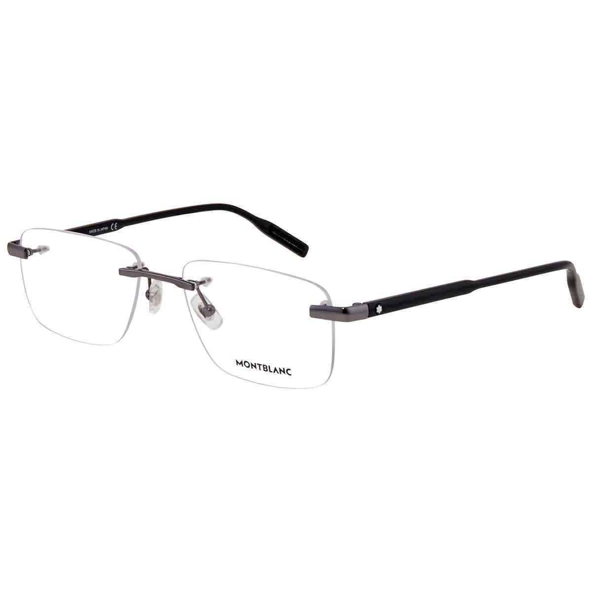 Montblanc Demo Rectangular Men`s Eyeglasses MB0088O 001 56 MB0088O 001 56