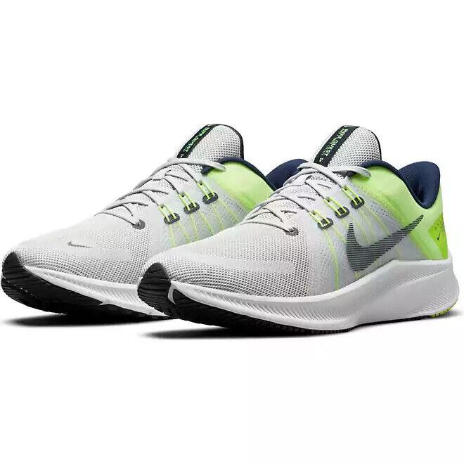 Men Nike Quest 4 Shoes Photon Dust/navy DA1105-003 - Photon Dust/Navy-White