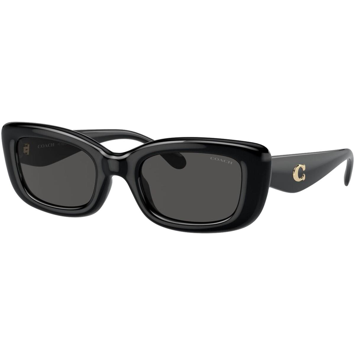 Coach Women`s Black Pillow Rectangle Sunglasses - HC8390U 500287 51