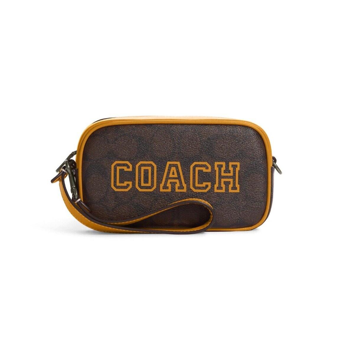 Coach Jamie Wristlet In Signature Canvas Brown Buttercup CB851