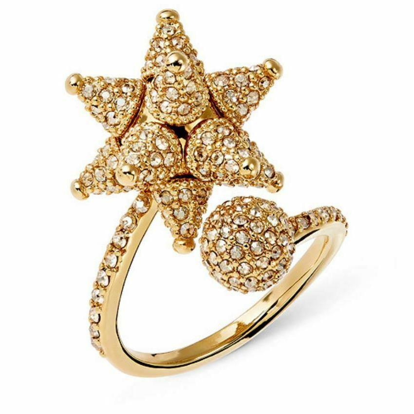 Atelier Swarovski Core Collection Kalix Spiral Ring Gold 52 55 58 Box