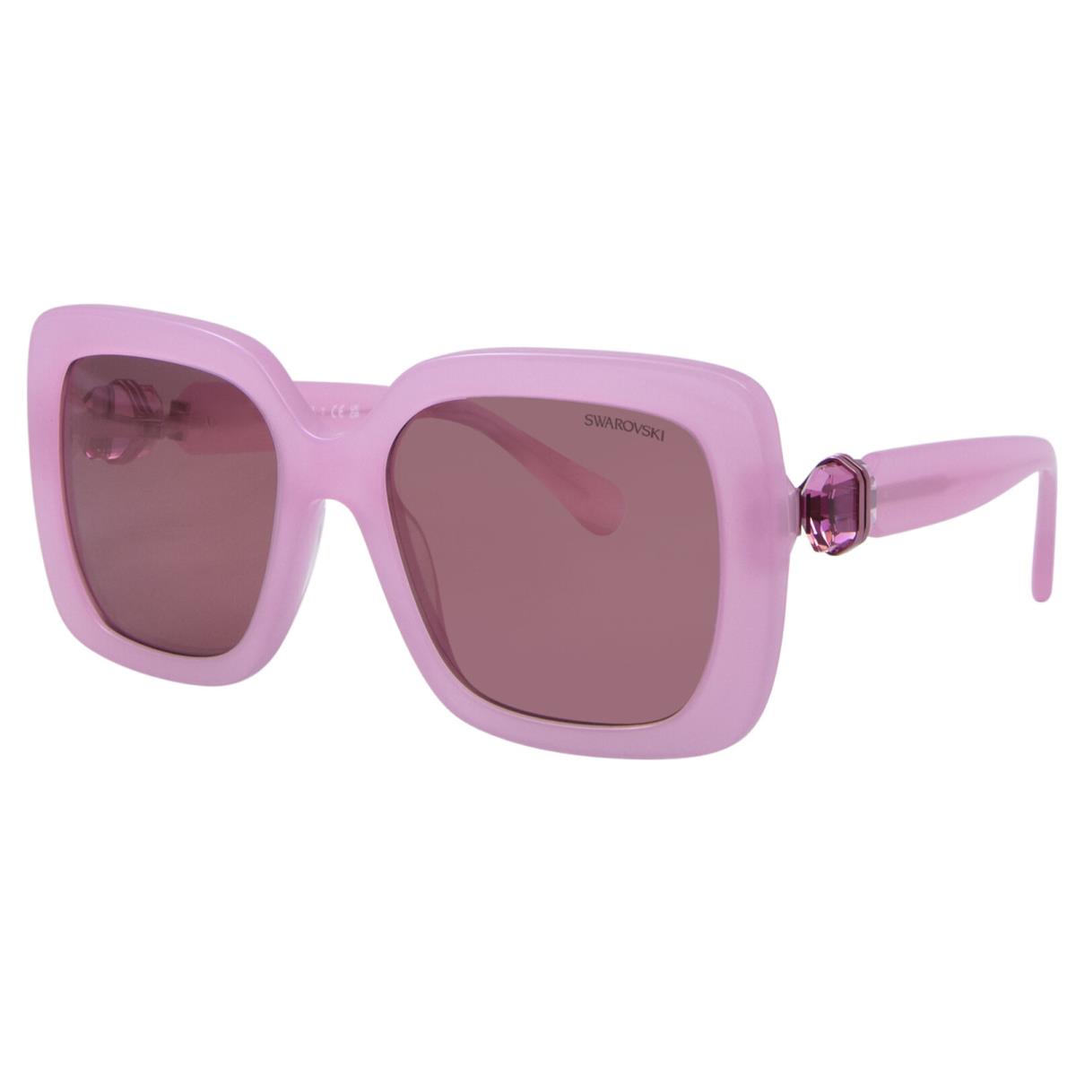 Swarovski SK6001 20019L Sunglasses Women`s Opal Pink/pink Mirror Lenses 55mm