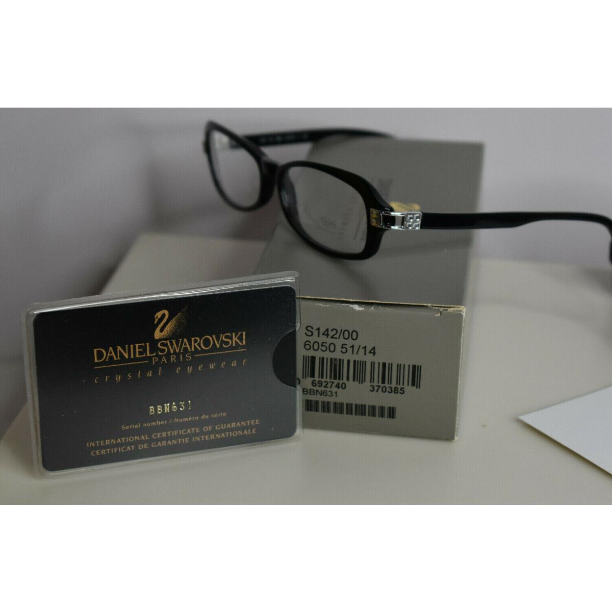 Box Daniel Swarovski Crystal Eyewear Black Frames Embellished Jeweled Stones