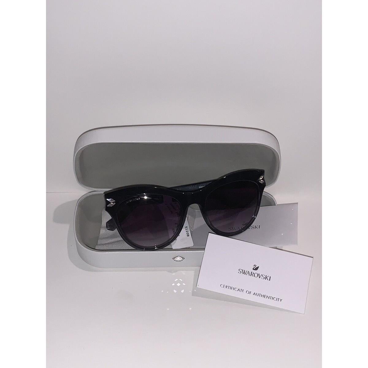 Swarovski Sunglasses SK0171 Black Frames with Purple Lenses