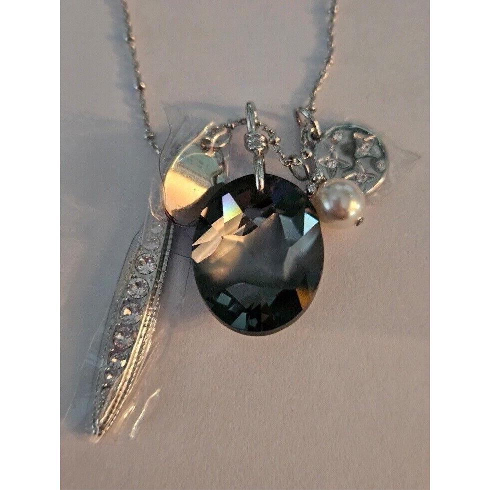 Touchstone Crystal by Swarovski Kaput Charms Necklace 26 Gray