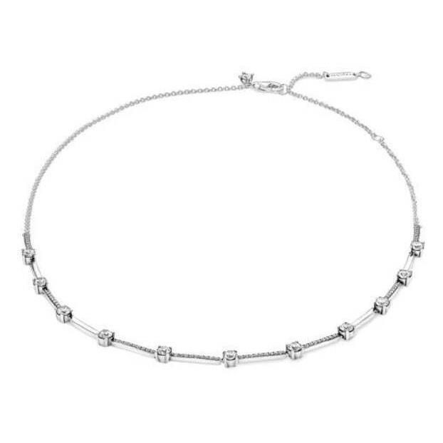 Pandora Sparkling Pav Collier Bars Necklace 17.7 in 390059C01-45