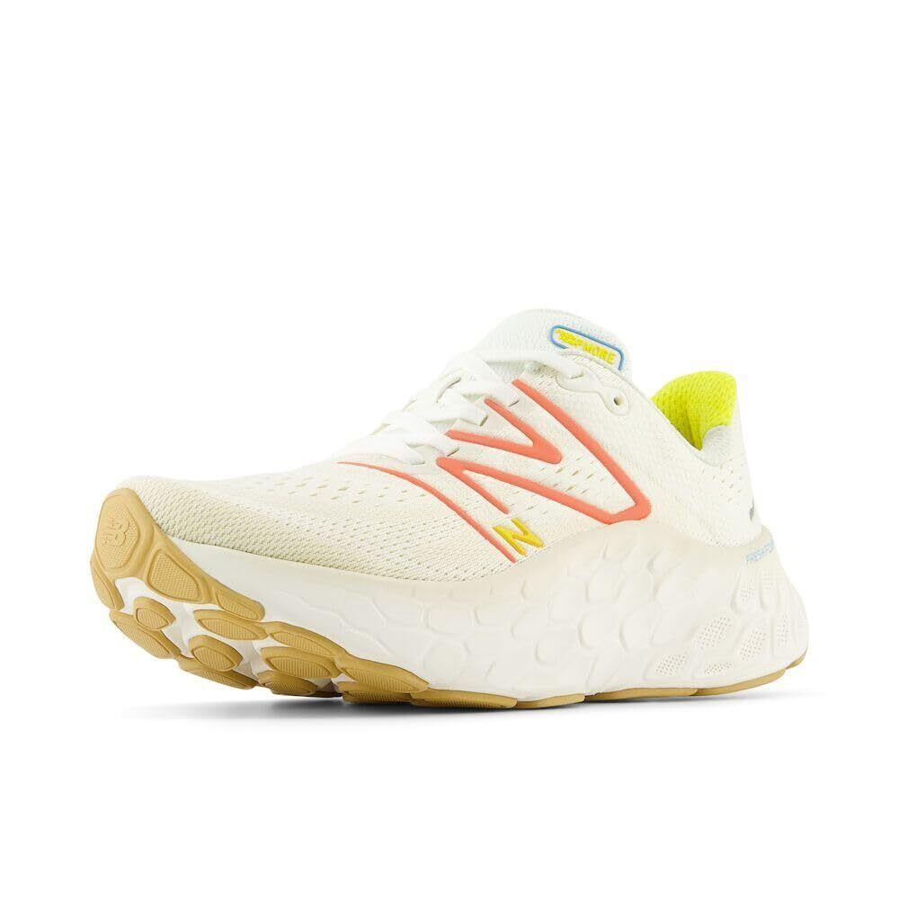 New Balance Women`s WMORV4 Running Shoe Sea Salt/gulf Red/lemon Zest 12 Wide