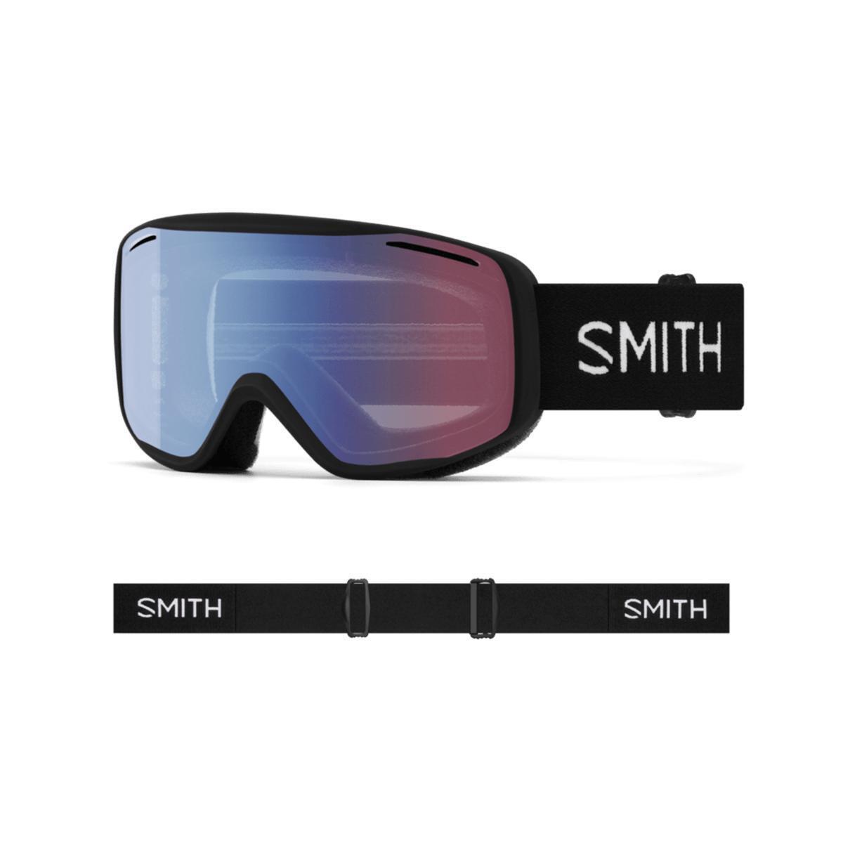 Smith Rally Snow Goggles 2024 Black w/ Blue Sensor Mirror Lens