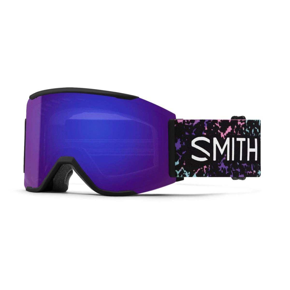 Smith Squad Mag Ski Goggles Study Hall Chromapop Violet Mirror+bonus Lens