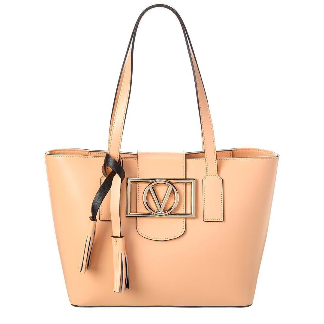 Valentino By Mario Valentino Delphine Super V Leather Tote Women`s Pink