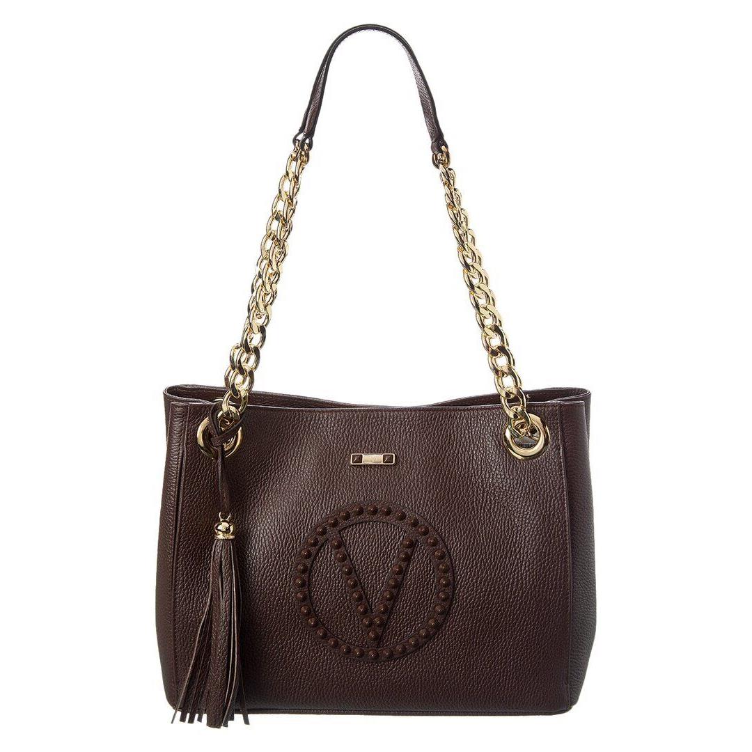 Valentino By Mario Valentino Luisa Rock Leather Shoulder Bag Women`s Brown