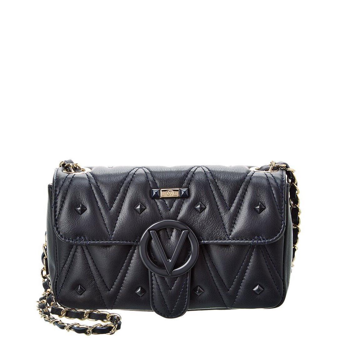 Valentino By Mario Valentino Poisson Diamond Leather Crossbody Women`s Blue