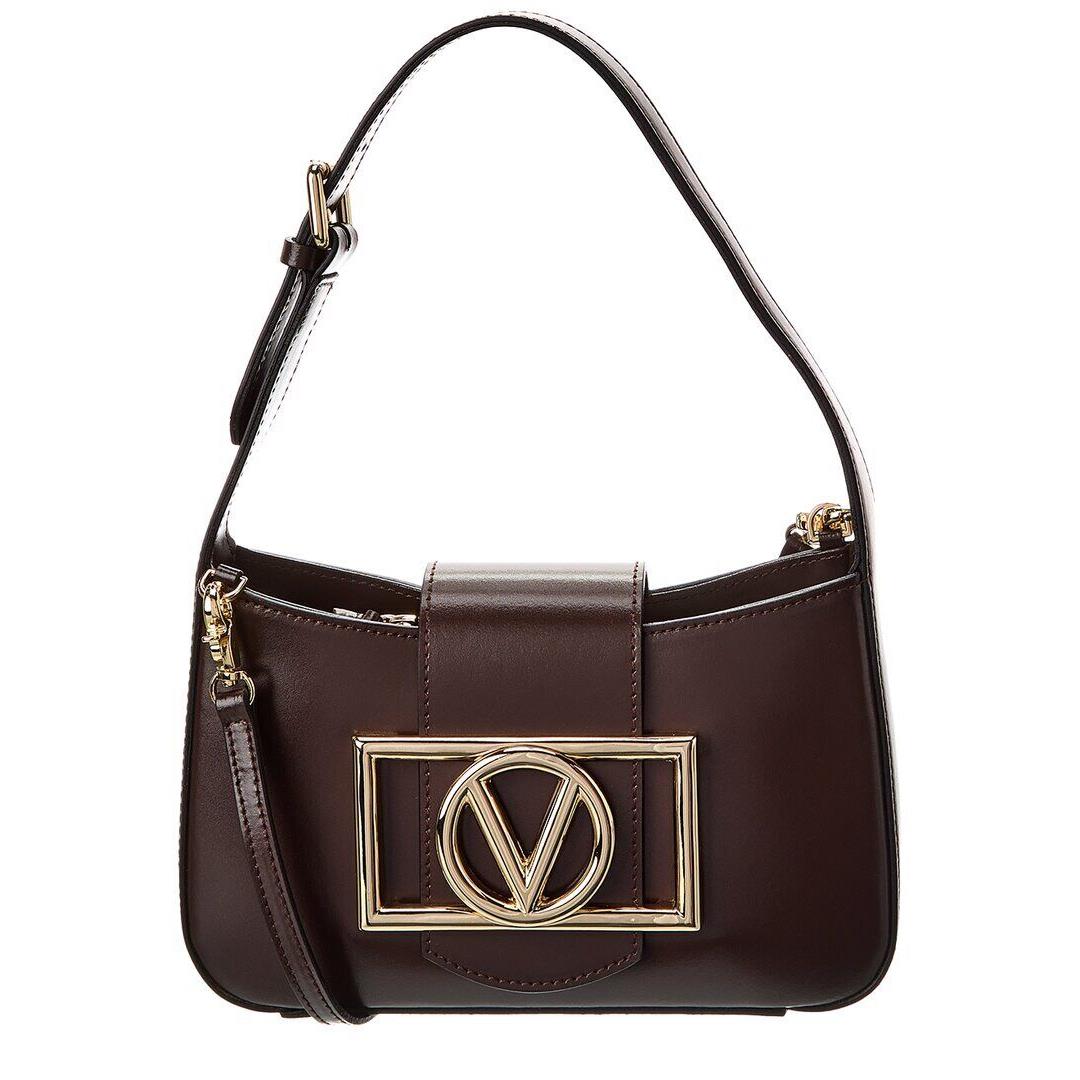 Valentino By Mario Valentino Kai Super V Leather Crossbody Women`s Brown