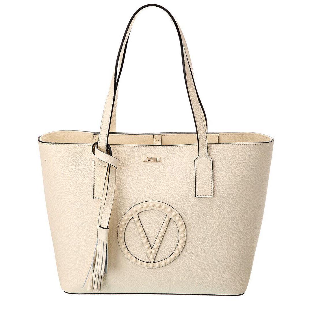 Valentino By Mario Valentino Soho Rock Leather Tote Women`s White - Exterior: White