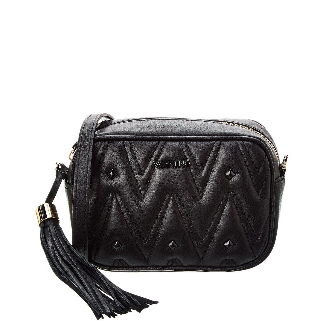 Valentino By Mario Valentino Amel Diamond Leather Crossbody Women`s Black