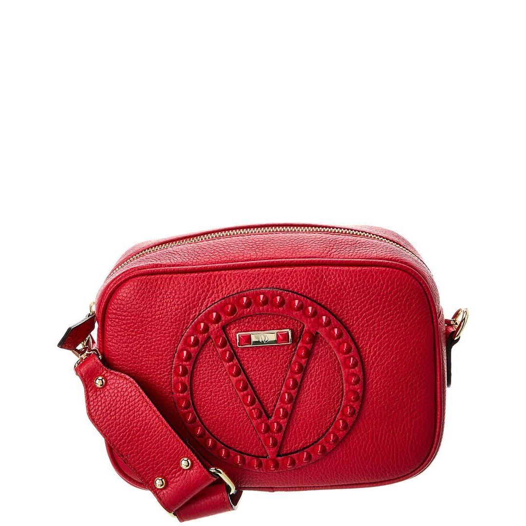 Valentino By Mario Valentino Mia Rock Leather Crossbody Women`s Red