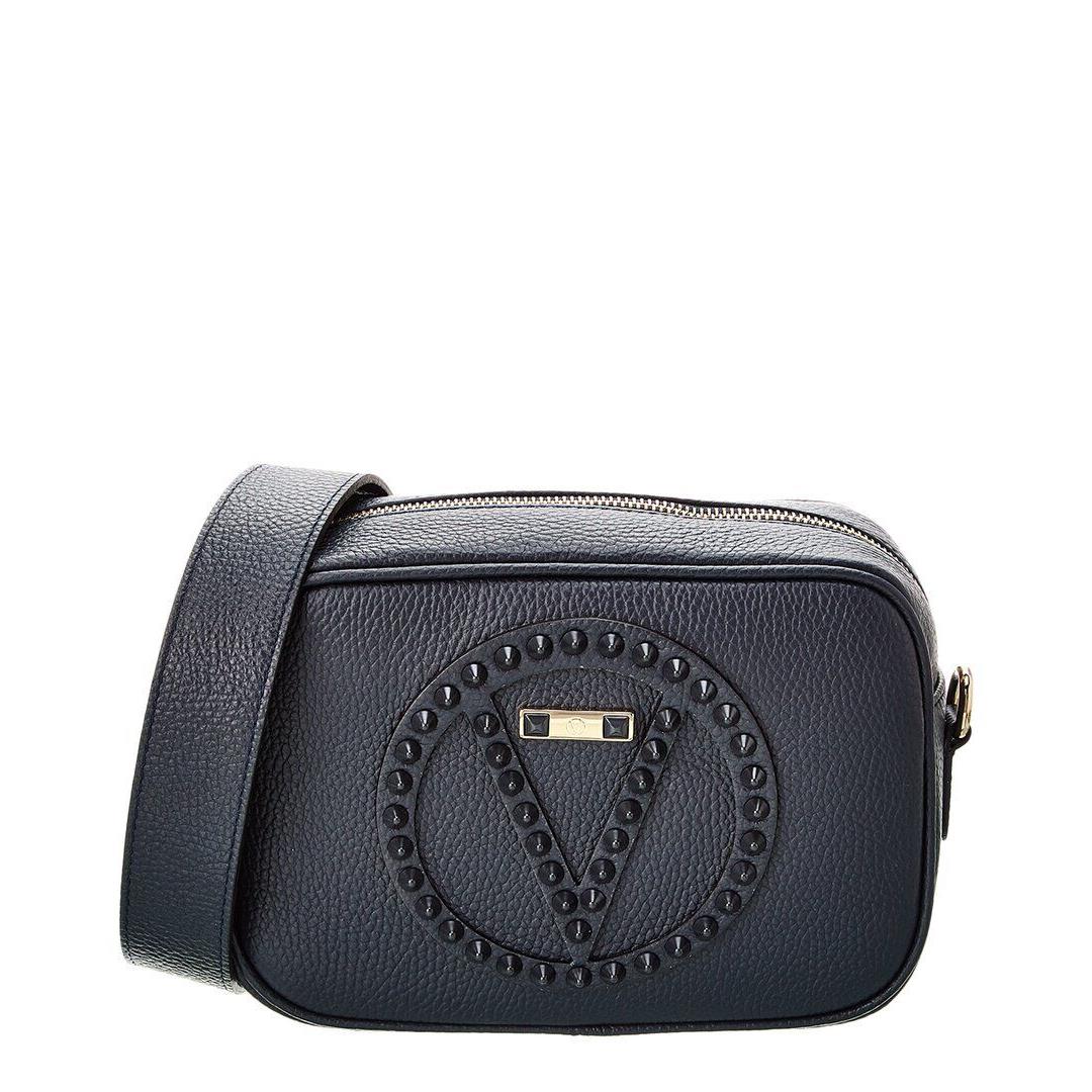 Valentino By Mario Valentino Mia Rock Leather Crossbody Women`s Blue