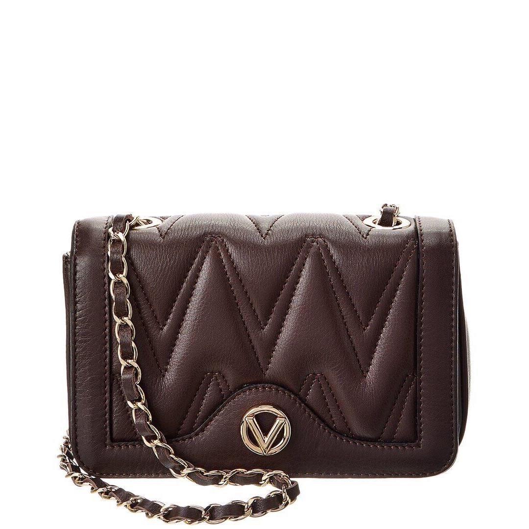 Valentino By Mario Valentino Lady Diamond Leather Crossbody Women`s Brown