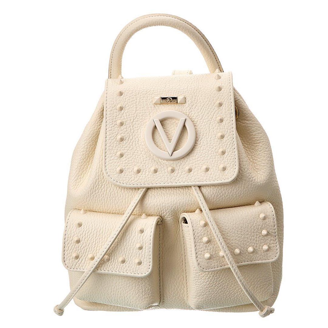 Valentino By Mario Valentino Abraham Preciosa Leather Backpack Women`s White