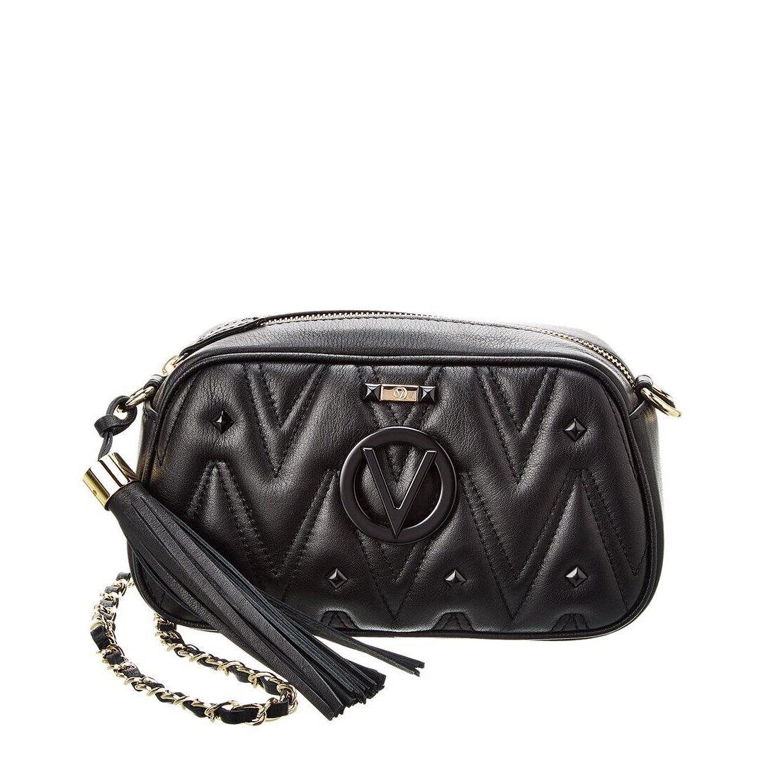 Valentino By Mario Valentino Bella Diamond Leather Crossbody Women`s Black