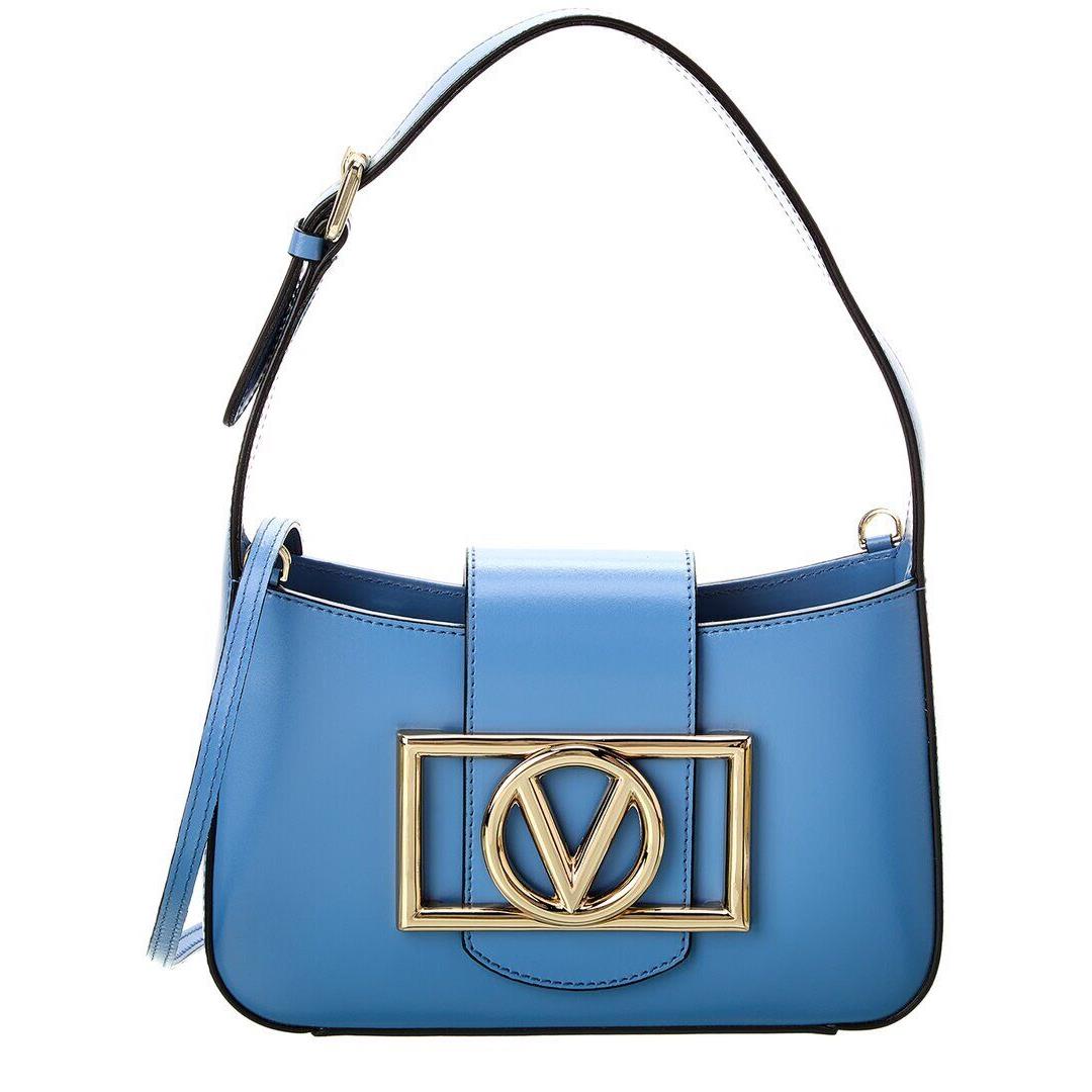 Valentino By Mario Valentino Kai Leather Crossbody Women`s Blue