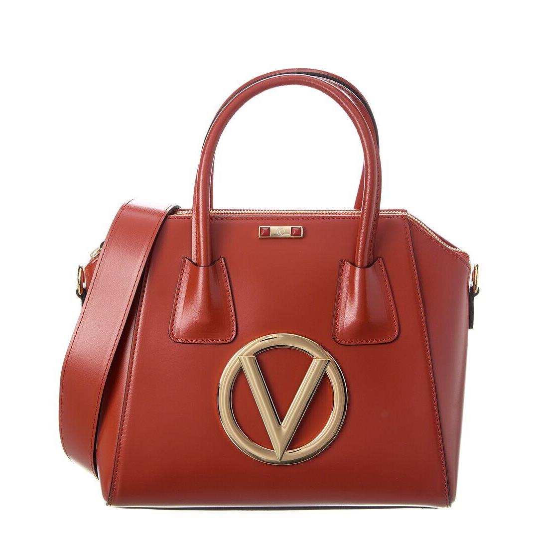 Valentino By Mario Valentino Minimi Forever Leather Satchel Women`s Red - Exterior: Red