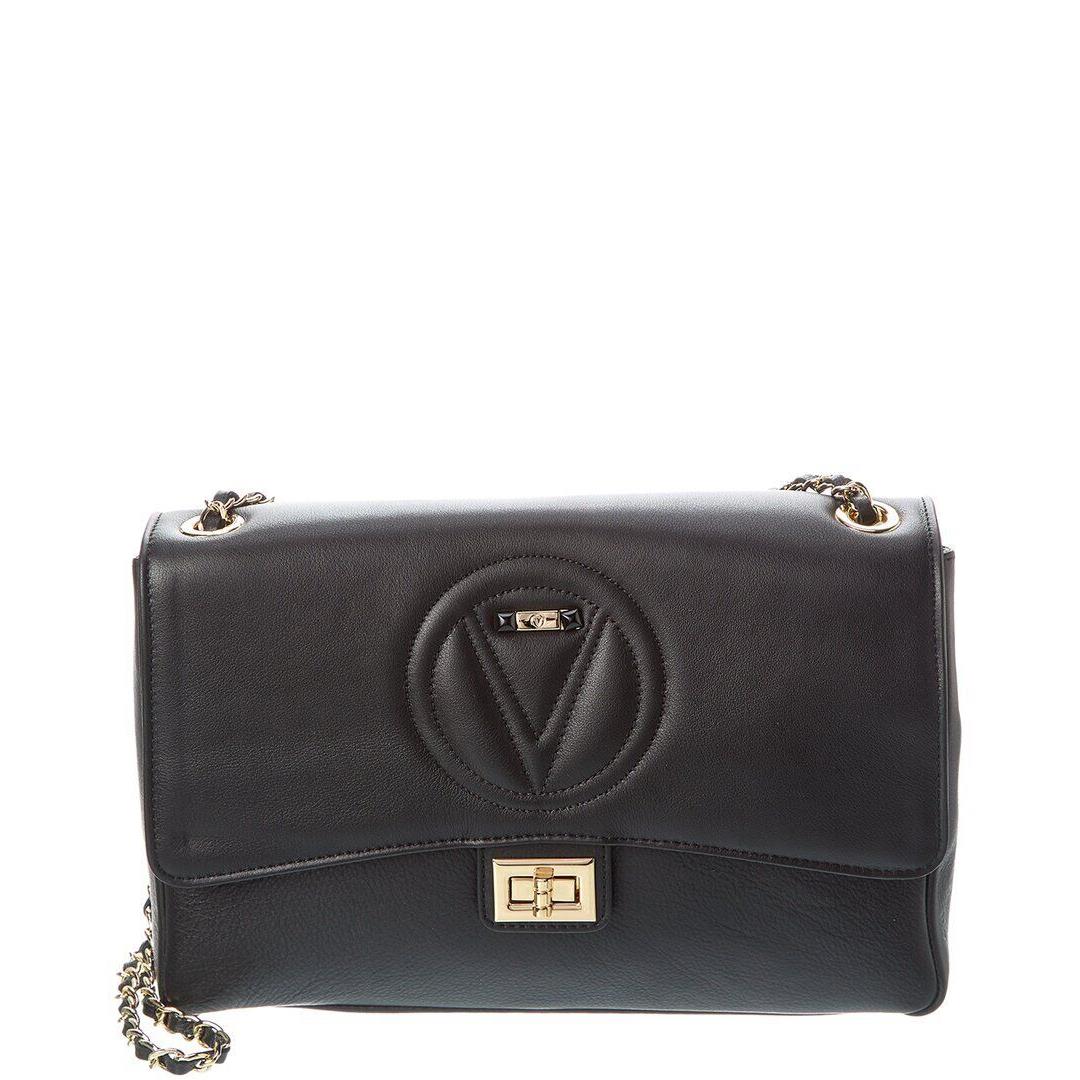 Valentino By Mario Valentino Posh Signature Leather Shoulder Bag Women`s Black