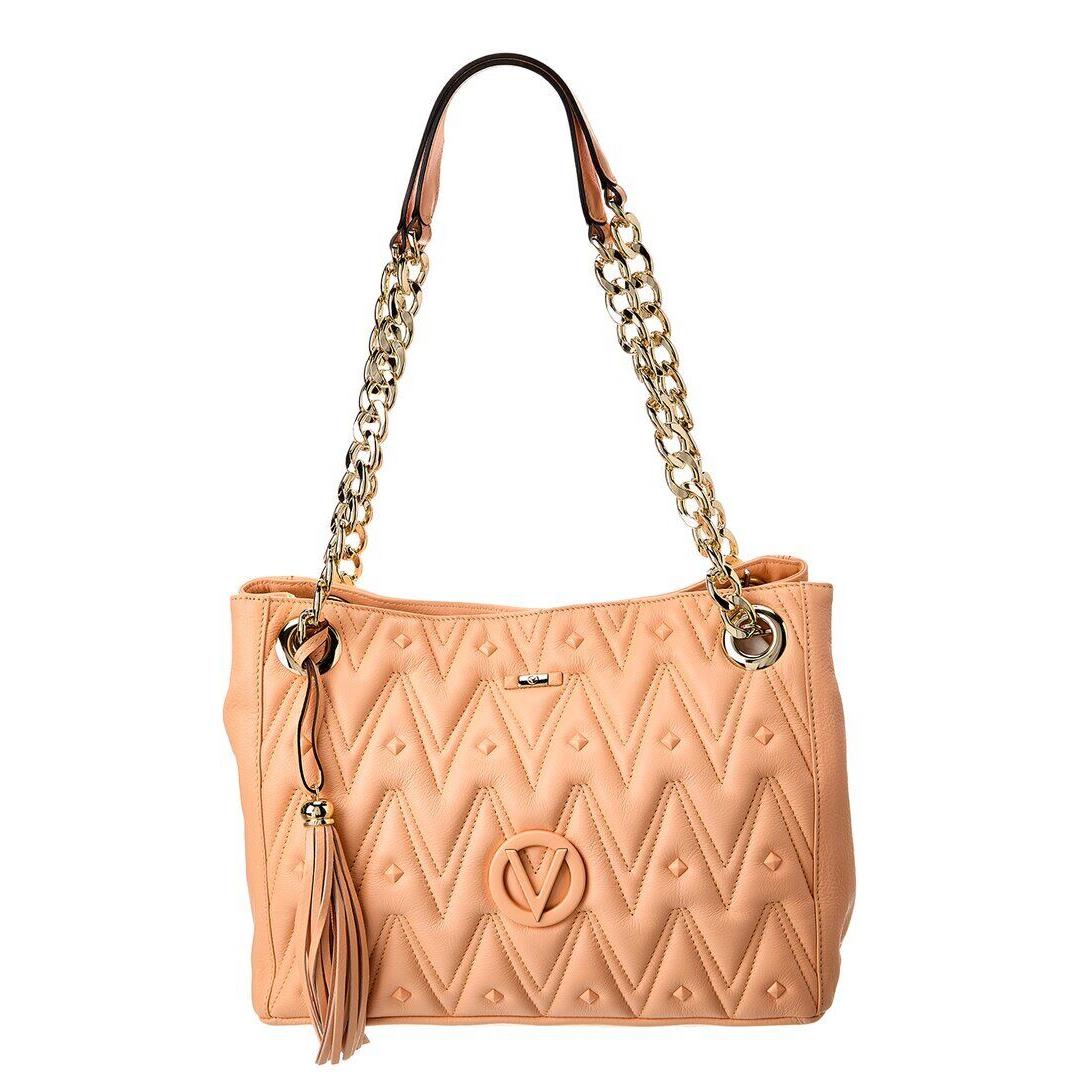 Valentino By Mario Valentino Luisa Diamond Leather Shoulder Bag Women`s Pink