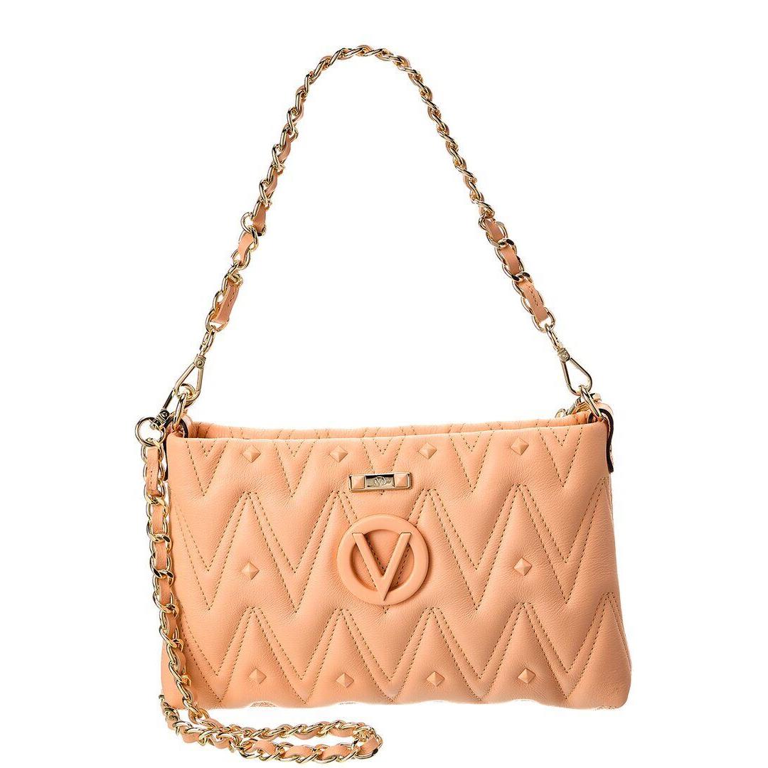 Valentino By Mario Valentino Vanille Diamond Leather Shoulder Bag Women`s Pink