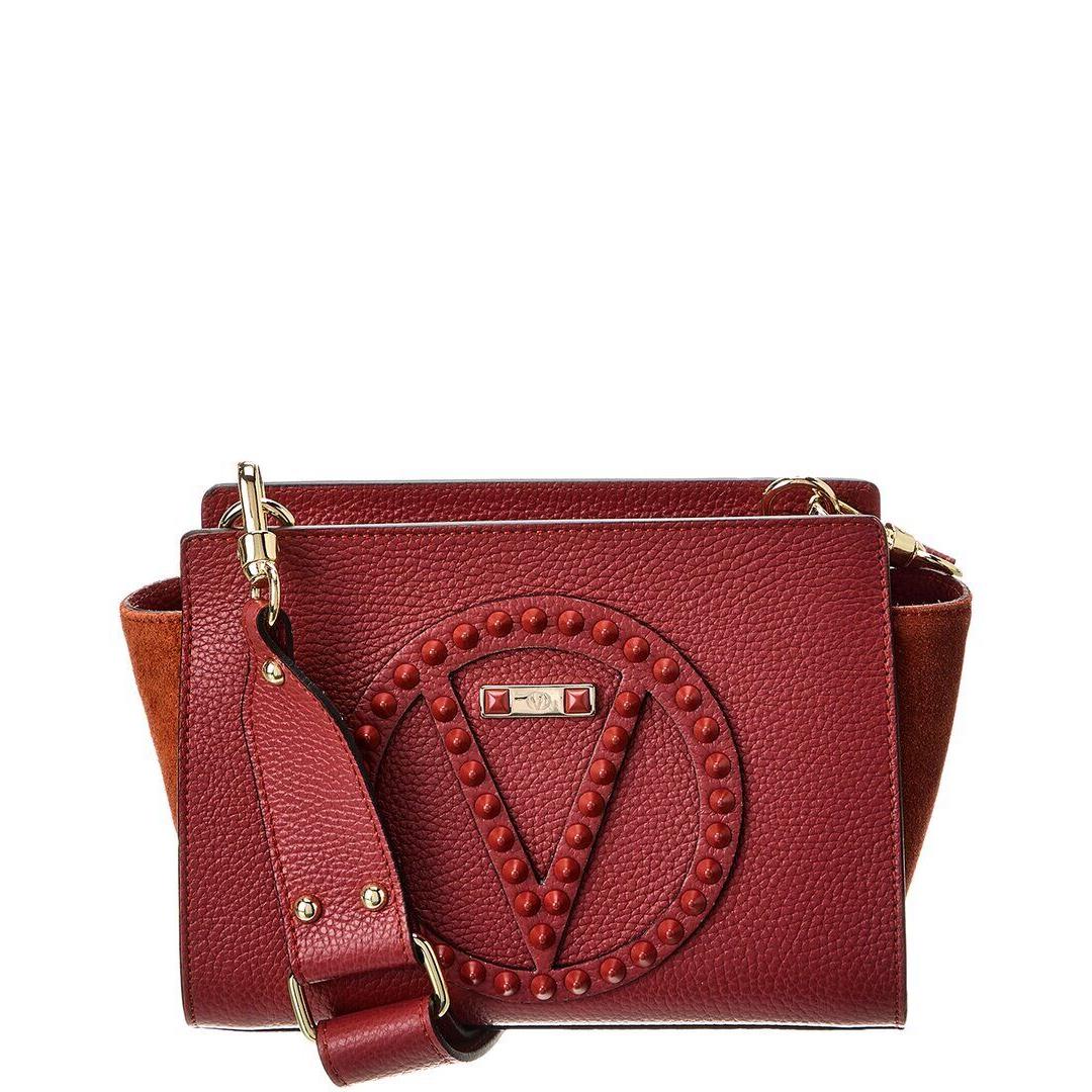 Valentino By Mario Valentino Kiki Rock Leather Shoulder Bag Women`s Red