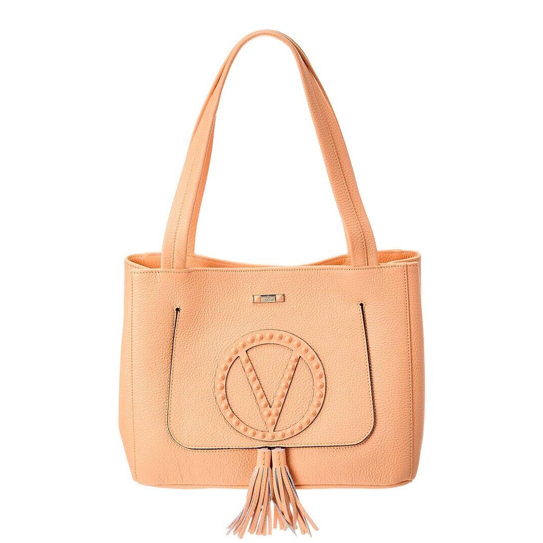 Valentino By Mario Valentino Estelle Rock Leather Tote Women`s Pink