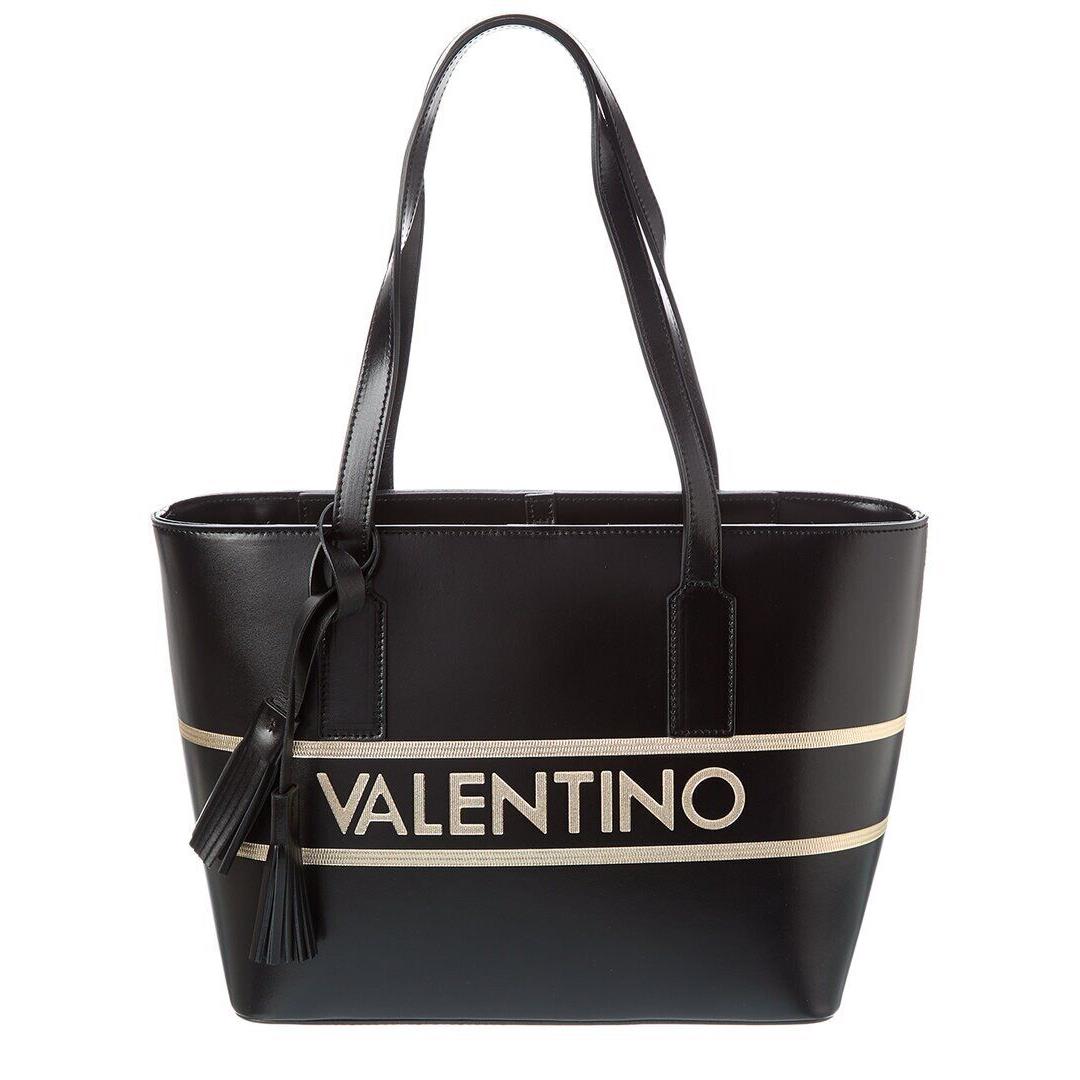 Valentino By Mario Valentino Prince Lavoro Leather Tote Women`s Black