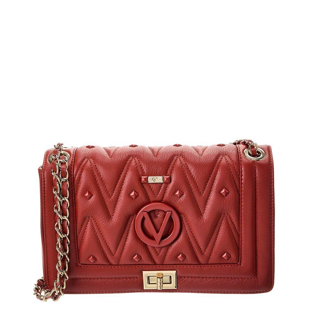 Valentino By Mario Valentino Alice Diamond Leather Shoulder Bag Women`s Red