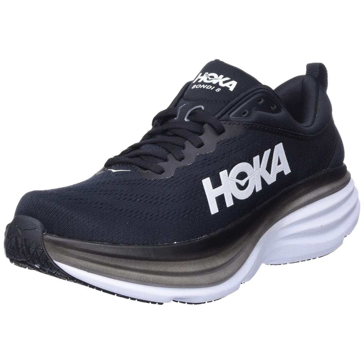 Hoka Men`s Bondi 8 Sneaker Black/white 7.5